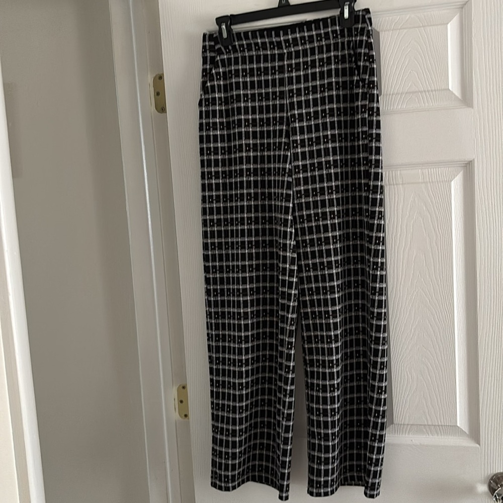 Max Edition wide leg plaid trouser pants